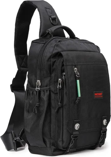 Miniatura 8 de Mochilas de hombro tipo bandolera NICGID, mochilas para pecho y hombro, mochilas para laptop de 12.5'' 13.3'' 14.1'' 15.6'', mochila crossbody tipo