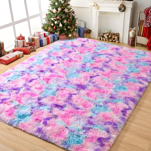 Miniatura 10 de Tepook Alfombras súper suaves y esponjosas para sala de estar, alfombras de área de 8 x 10 pies para dormitorio, alfombra moderna peluda, alfombras
