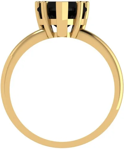 Miniatura 4 de Anillo de compromiso de 5 puntas, con solitario de corte de corazón, de 2,0 quilates, oro amarillo de 14 quilates