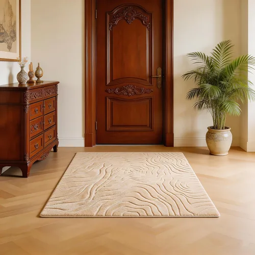 Miniatura 79 de UKELER Tapete antideslizante para puerta, alfombras de acento modernas para entrada, estilo romántico campestre americano, alfombras de algodón
