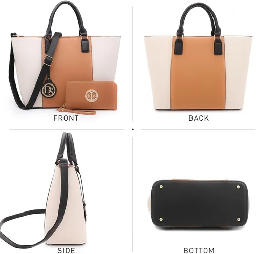 Miniatura 64 de Dasein Satchel Purse Handbag for Women Large Shoulder Work Tote Bag With Matching Wallet