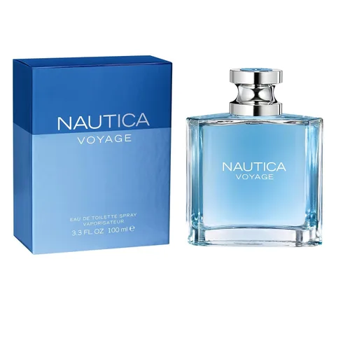 Miniatura 4 de Nautica Voyage Eau De Toilette para hombre, aroma fresco, romántico y frutal, notas de madera y acuáticas de manzana, loto indio, madera de cedro