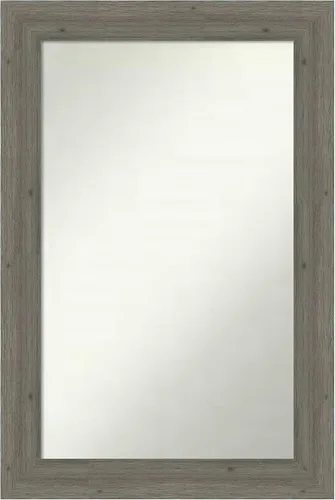 Miniatura 235 de Amanti Art Espejo de pared personalizado no biselado (24.5 x 24.5 pulgadas), marco gris marrón alta, varios tamaños personalizados, espejo de baño