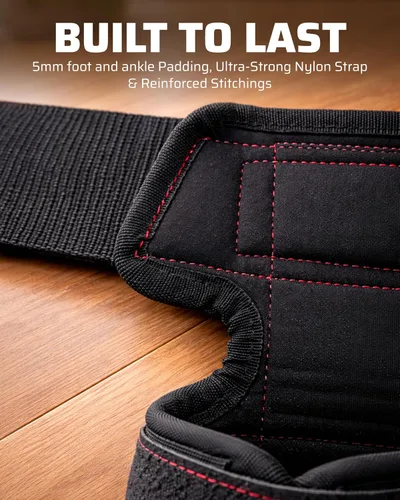 Miniatura 7 de THEFITGUY - Correa de estiramiento cuádruple con soporte de tobillo para fisioterapia 4-loop non-elastic strap for quad and hip flexor stretching