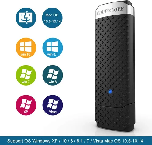 Miniatura 2 de EDUP Adaptador WiFi USB 3.0 AC1300Mbps para PC, adaptador de red inalámbrica EDUP LOVE de doble banda 5 GHz 2.4 GHz para Mac OS 10.15 y inferiores