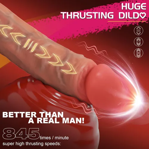 Miniatura 3 de Juguetes sexuales con consolador de empuje para mujeres, consoladores Venght de 9" con vibrador de punto G, juguetes anales con 10 vibraciones y 3