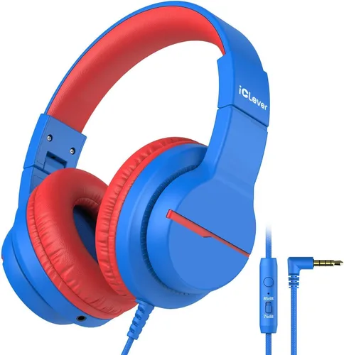 Miniatura 15 de iClever HS19S - Auriculares infantiles con micrófono, limitador de volumen seguro a 85 dBA, auriculares estéreo con orejeras para niños y niñas