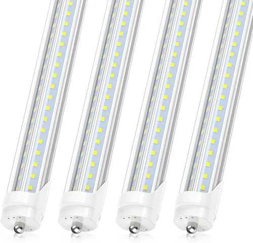 Miniatura 12 de JESLED Tubo de luz LED T8/T10/T12 de 8 pies, base FA8 de un solo pasador, 50W 6000LM 5000K luz blanca diurna, bombilla fluorescente LED