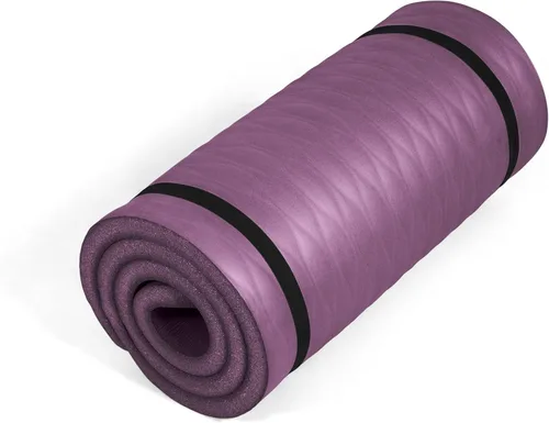 Miniatura 14 de Tone Fitness Esterilla de yoga de 1 pulgada de grosor Alfombrilla de ejercicio antideslizante de alta densidad con correa de transporte para yoga