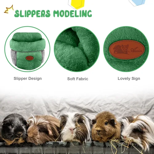 Miniatura 4 de YUEPET Cama de conejillo de indias, cueva de abrazo, forro polar cálido, ropa de cama acogedora para la casa, cojín para dormir, jaula nido