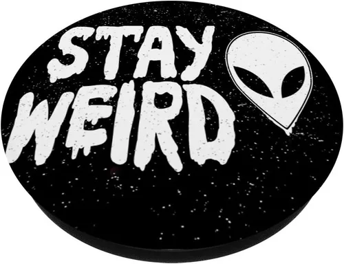 Miniatura 3 de Stay Weird Stay Weird Alien PopSockets - Soporte y agarre para teléfonos y tabletas, Negro