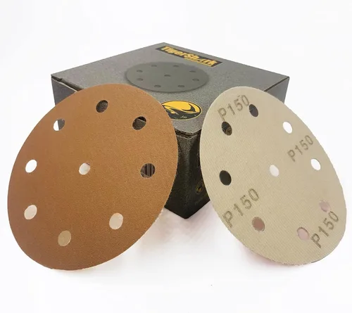 Miniatura 9 de TigerShark Discos de lijado de 5 pulgadas, 9 agujeros, grano 120, 50 unidades, paquete especial de revestimiento antiobstrucciones, papel TigerShark