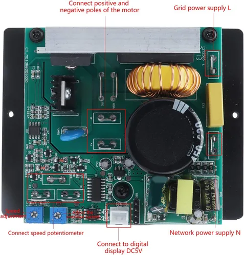 Miniatura 3 de Pavv Placa de circuito de controlador de torno, placas de circuito de motor universal, mini placa de control de torno AC110/240 para Househould
