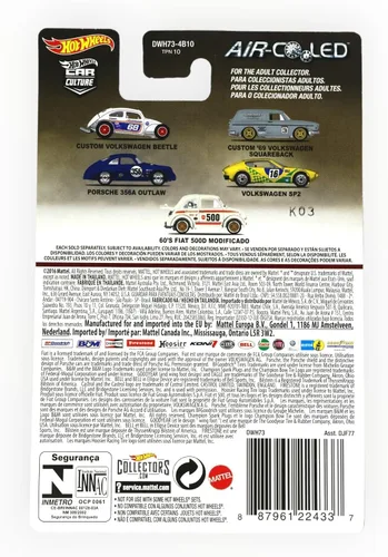 Miniatura 2 de Hot Wheels Escarabajo Volkswagen personalizado, refrigerado por aire 1/5