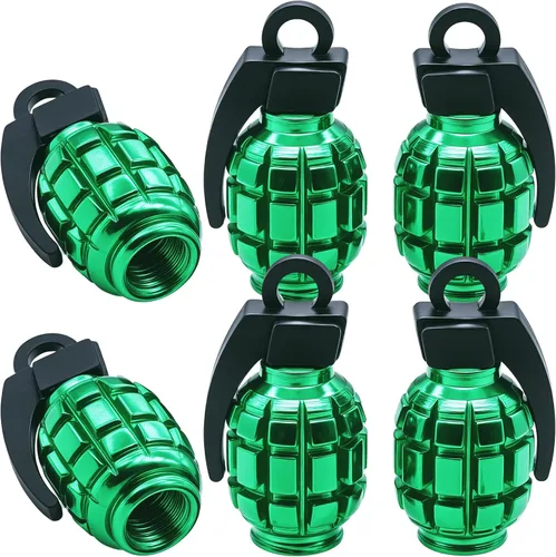 Miniatura 42 de 6 tapas de válvula de neumático, cubiertas universales de válvula de neumático de aleación de aluminio para automóviles, camiones, SUV, Rojo