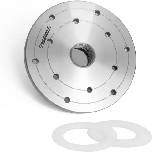 Miniatura 9 de Placa frontal de torno de madera de acero de 2 pulgadas con mandril roscado y dos arandelas de nailon, compatible con torno de carpintería