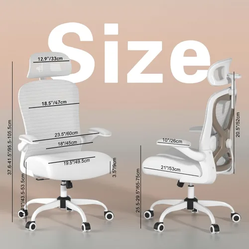 Miniatura 2 de Silla de oficina ergonómica para aliviar el dolor de espalda y cuello, asiento de espuma virgen, reposacabezas lumbar y 3D ajustable 2D, inclinación