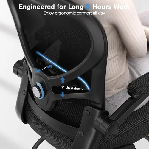 Miniatura 4 de Alolo Silla de dibujo, silla de oficina grande y alta con anillo reposapiés, silla ergonómica para altura de mostrador y escritorio de pie, cómoda