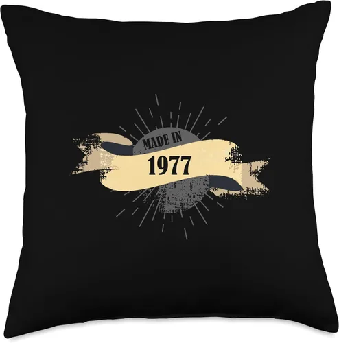 Miniatura 4 de Made in 1977 Birthday Gift 46 years Retro 46th birthday Throw Pillow
