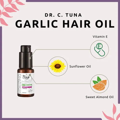 Miniatura 4 de FARMASI Dr. C. Aceite de ajo vitalizante de atún, aceite para el crecimiento del cabello para un cabello más grueso, más largo y más saludable