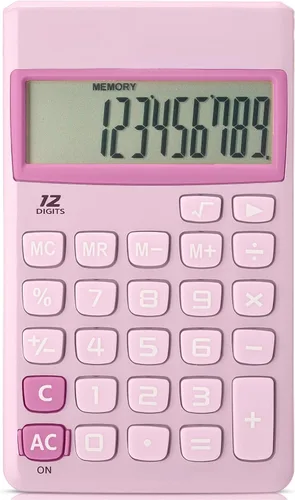 Miniatura 15 de Mr. Pen - Calculadora solar de función estándar, 12 dígitos, rosa claro, tamaño de bolsillo