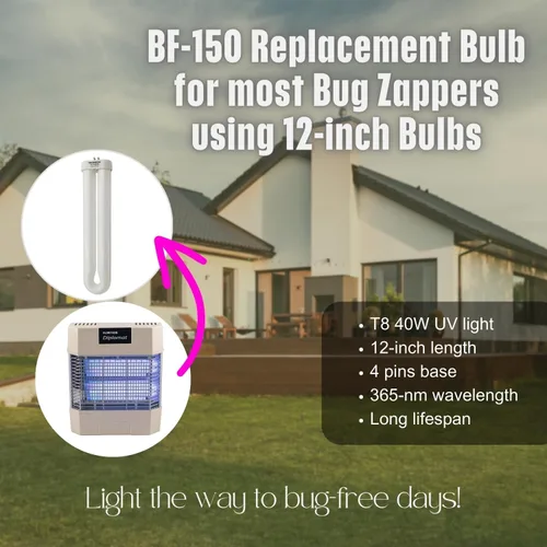 Miniatura 3 de BF-150 - Bombilla de repuesto para exterminador de insectos de 40 vatios para Flowtron BK-80D, MC9000, FC-7600, FC-7800, FC-8800, Stinger UV40