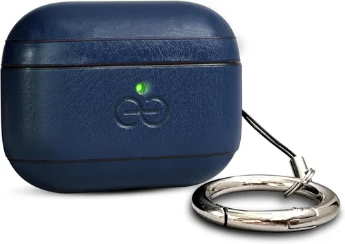 Miniatura 56 de Dreem Om - Funda para estuche con clip para llavero compatible con AirPods 1 y 2, funda de cuero vegano para Airpods para hombres y mujeres, Negro
