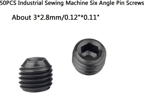 Miniatura 3 de Destornillador hexagonal de 0.059 in y 50 tornillos de abrazadera de aguja compatibles con máquina de coser industrial Overlock Juki Yamato Pegasus