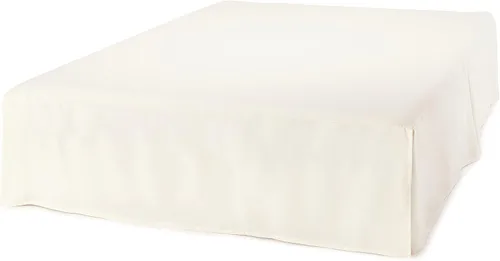 Miniatura 3 de Amazon Basics Falda de cama ligera plisada suave, lavable a máquina, tamaño King, color blanco hueso, sólido Blanco roto