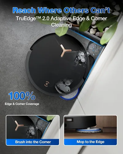 Miniatura 4 de ECOVACS DEEBOT T50 MAX PRO Omni Robot Aspirador y trapeador, succión de 18,500 Pa, elevación automática de 0.709 in, ZeroTangle y TruEdge 2.0, AIVI