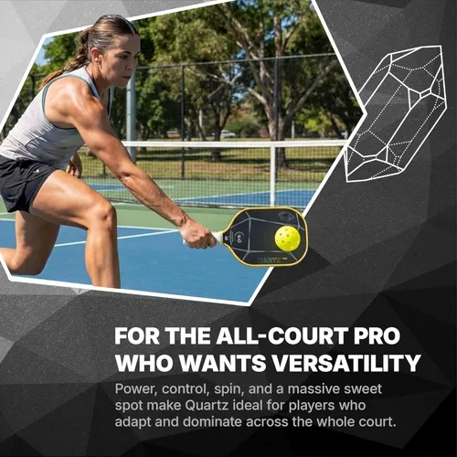 Miniatura 6 de Six Zero Quartz Pickleball Paddle - Affordable, Premium Construction, Raw Carbon Rosa