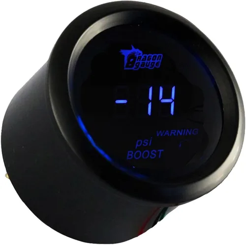 Miniatura 5 de ESUPPORT - Kit de medidor universal de 2 pulgadas (52mm) digital para turbo/boost del motor con luz LED azul