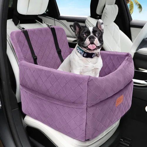 Miniatura 11 de HEGGCOOE Asiento de automóvil para perros pequeños, asientos elevadores de espuma viscoelástica para perros con cojín grueso para perros medianos