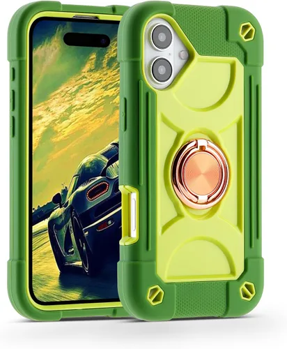 Miniatura 33 de MARKILL Funda compatible con iPhone 15 de 6.1 pulgadas con soporte integrado, [grado militar resistente de cuerpo completo] protección contra Rosa