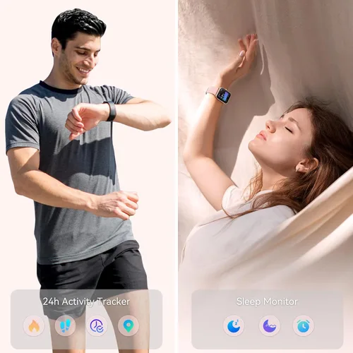 Miniatura 8 de Relojes inteligentes para mujer, reloj de fitness con pantalla táctil de 1.8 pulgadas con frecuencia cardíaca, podómetro, reloj inteligente