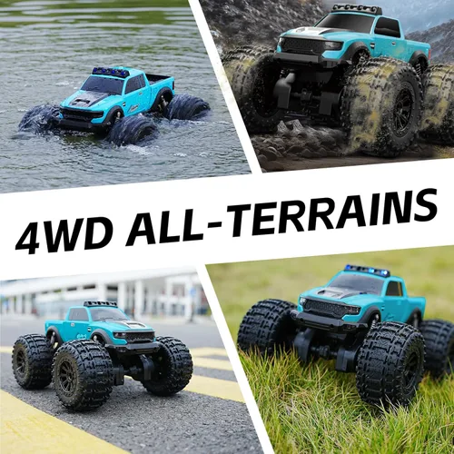 Miniatura 5 de KB KAIBO 8816 Auto de control remoto anfibio 1:12 con dirección proporcional completa, totalmente impermeable, todo terreno, camión monstruo RC