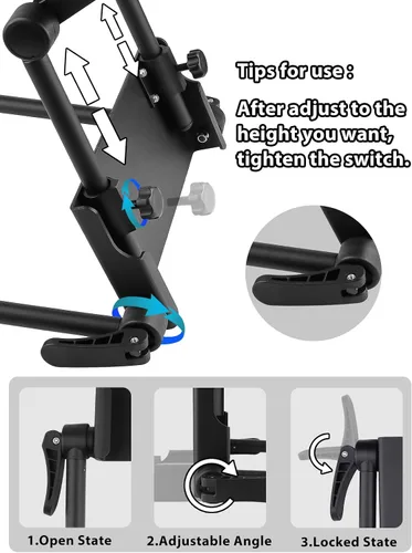 Miniatura 4 de TOROKOM Soporte ajustable para reposacabezas y almohada facial (color negro)