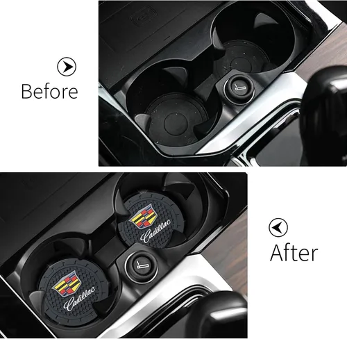 Miniatura 4 de YUIQIEUY Posavasos para coche para Cadillac Escalade CT4 CT5 CT6 ATS CTS SRX XT5 Portavasos de silicona Accesorios interiores 2.75 pulgadas 2 piezas