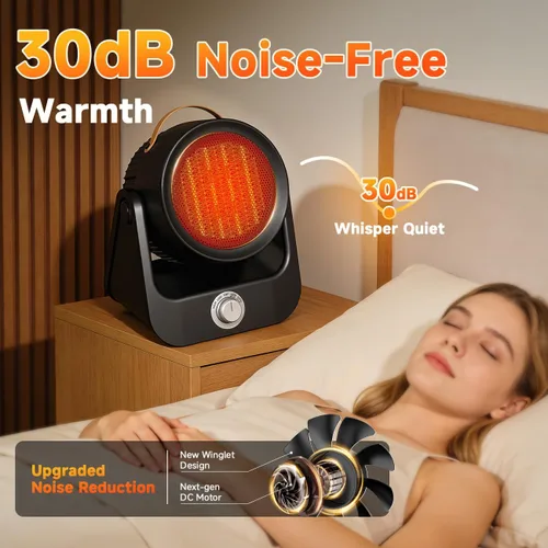 Miniatura 4 de Calentador eléctrico de cerámica PTC de 1500 W para exteriores, calefacción 1S de 250 pies cuadrados, 4 modos, calentadores de patio 3D verticales