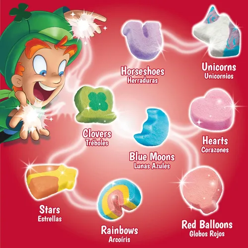 Miniatura 4 de Lucky Charms Cereal sin gluten con malvaviscos, cereales para el desayuno para niños, hecho con grano entero, tamaño grande, 14.9 onzas