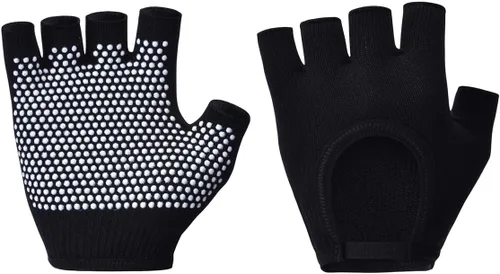 Guantes de yoga antideslizantes sin dedos, ideales para pilates, barras, yoga de aire y entrenamientos de fitness, tela transpirable con agarre