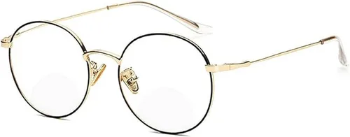 Miniatura 3 de Moda redonda bifocal gafas de lectura hombres sol fotocrómico marco de metal transición Presbicia hembra