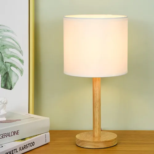 Miniatura 4 de TUBO - Lámpara de mesa de madera para sala de estar y dormitorio, casa de campo, niños, noche, 7.09 pulgadas de alto, 14.57 pulgadas, lámpara