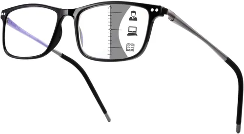 Miniatura 10 de SKYOAK Superb Extremely Light Progressive Multifocus Aluminum Arm TR90 Frame Blue Light Multifocal Readers