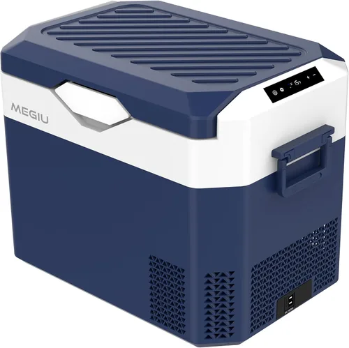 Miniatura 10 de Megiu Refrigerador portátil de 12 V de 12 V de 32 cuartos de galón de 12 voltios congelador compresor enfriador 12V/24V DC 110 ~ 240 V CA para Azul