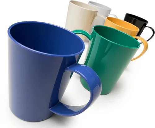 Miniatura 6 de Taza de café Carlisle FoodService Products de plástico con asa grande para buffets, hogar y restaurante, Tritan, 12 onzas, color hueso