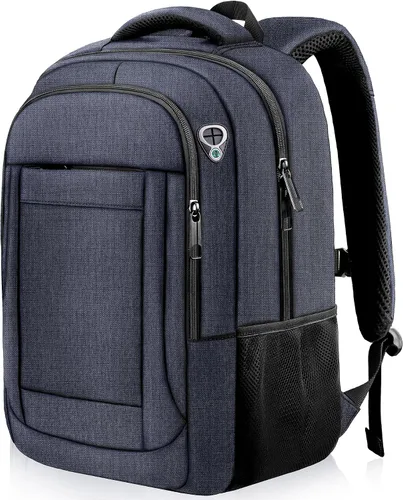 Miniatura 9 de Mochila grande de viaje para laptop de 17 pulgadas, mochila de laptop aprobada por aerolíneas, mochila antirrobo para negocios, delgada