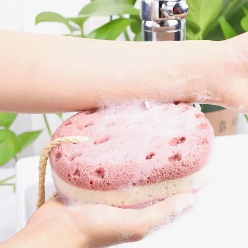 Miniatura 5 de Esponja de baño para mujeres, hombres, adultos, niños, 3 piezas. Esponja de esponja para baño, esponja corporal para baño, accesorios de baño