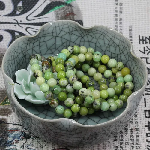 Miniatura 145 de Amandastone Pulsera elástica de cuentas redondas de 0.315 in con piedras preciosas naturales de 7 pulgadas