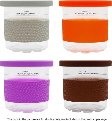 Miniatura 7 de Tapas y fundas de silicona de repuesto, compatibles con contenedor de Ninja Creami Ice Cream Maker, modelo: NC301, NC300, NC299AMZ Series.